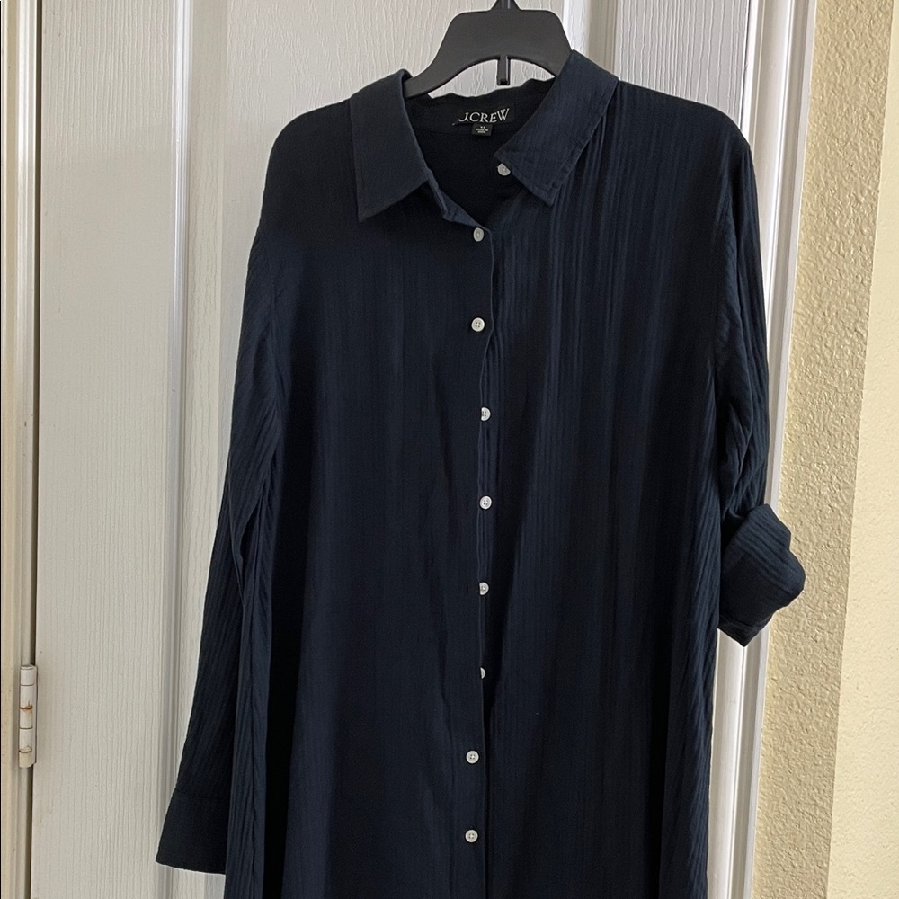 J. Crew Women's Black Long Sleeve Dress
